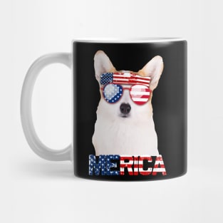 Merica Corgi Dog American Flag 4Th Of July Mug